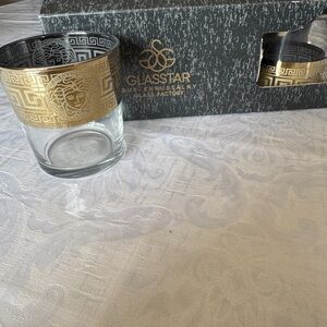 Glassstar Gold and Black Glass Set